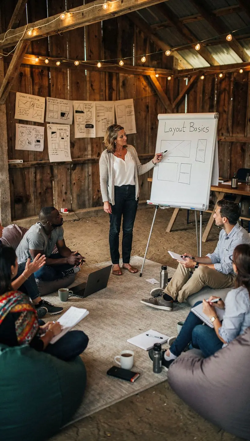 Программа обучения, демонстрирующая различные стили визуального оформления.